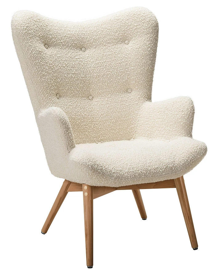 Кресло Хайбэк бежевый/нат. бук