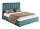 Кровать Параллель 140х200 темно-бирюзовая