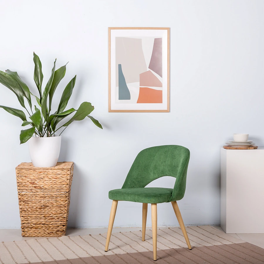 Кресло Lars зелёный/нат.дуб - фото 9