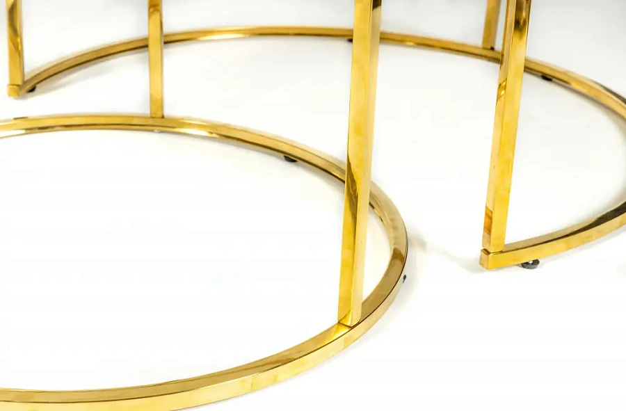 Кофейный столик Goldy Marble набор из 2-х штук - фото 3