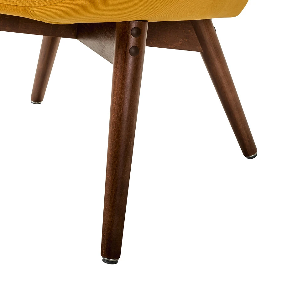 Кресло Хайбэк желтый/т.орех - фото 5