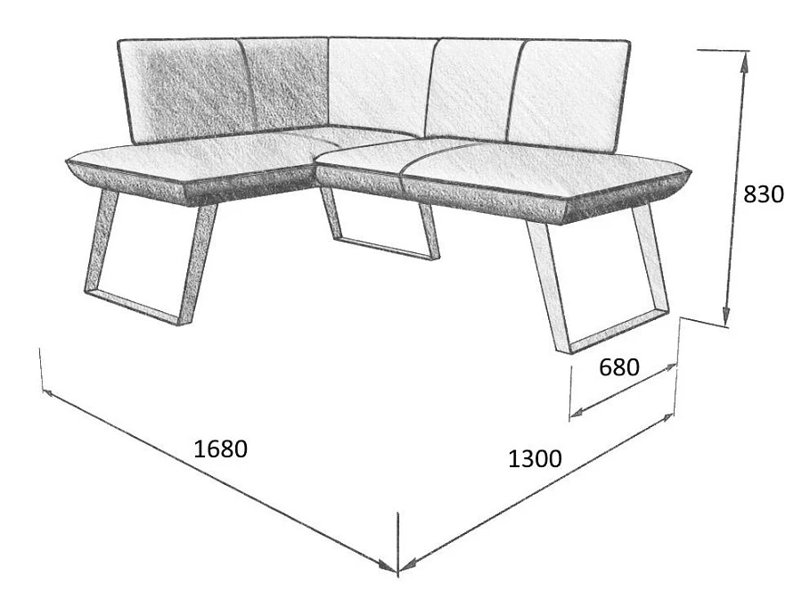 Диван кухон. Cosmo120-158 L blue 1300*1680*830 - фото 4