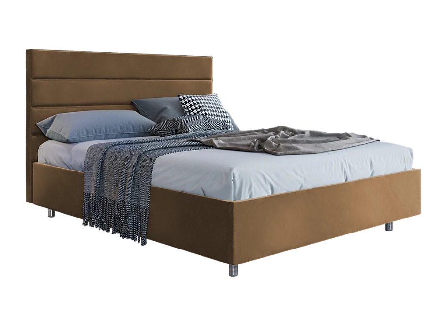 Кровать Турин  200х200 коричневого цвета