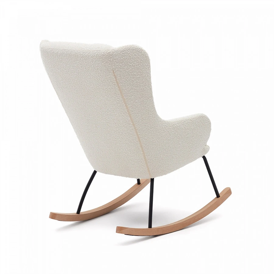 Maustin Кресло-качалка из бел.овчины/сталь-бук - фото 3
