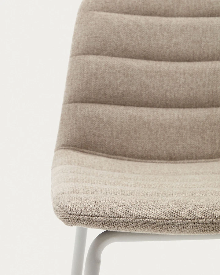 Стул ПБ Zunilda беж.синель/мат.бел.отделка - фото 8