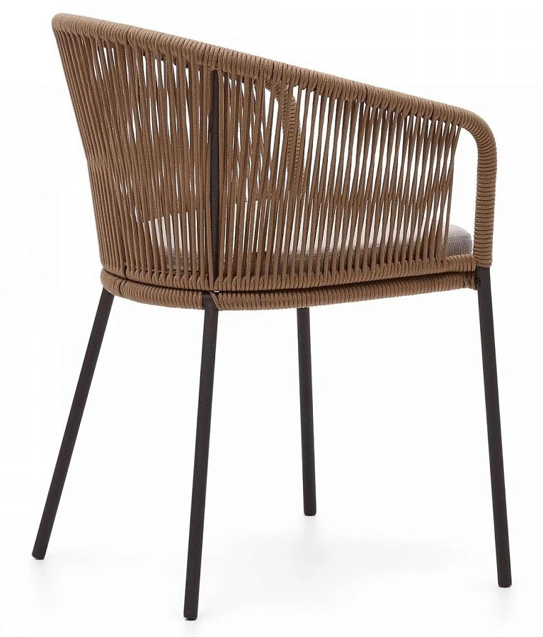 Веревочный стул Yanet бежевого цвета - фото 5