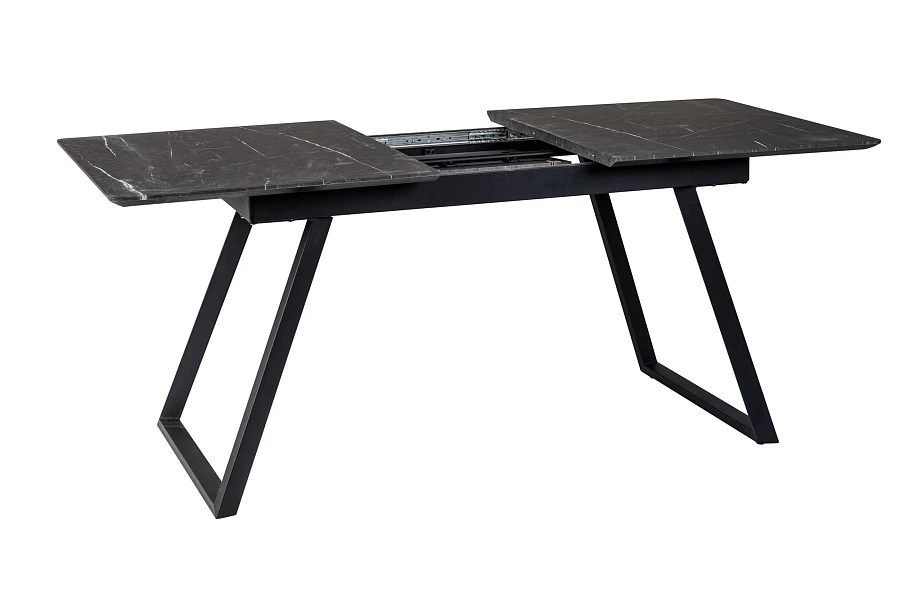 Стол Пеле раздвиж. 140-180 Темный мрамор/Бабочка - фото 4