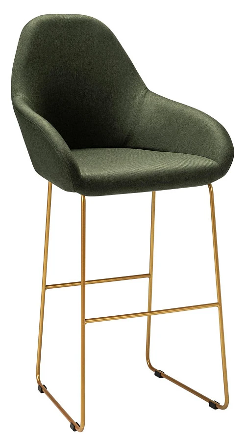 Кресло Бар. Kent тёмно-зеленый/Линк золото