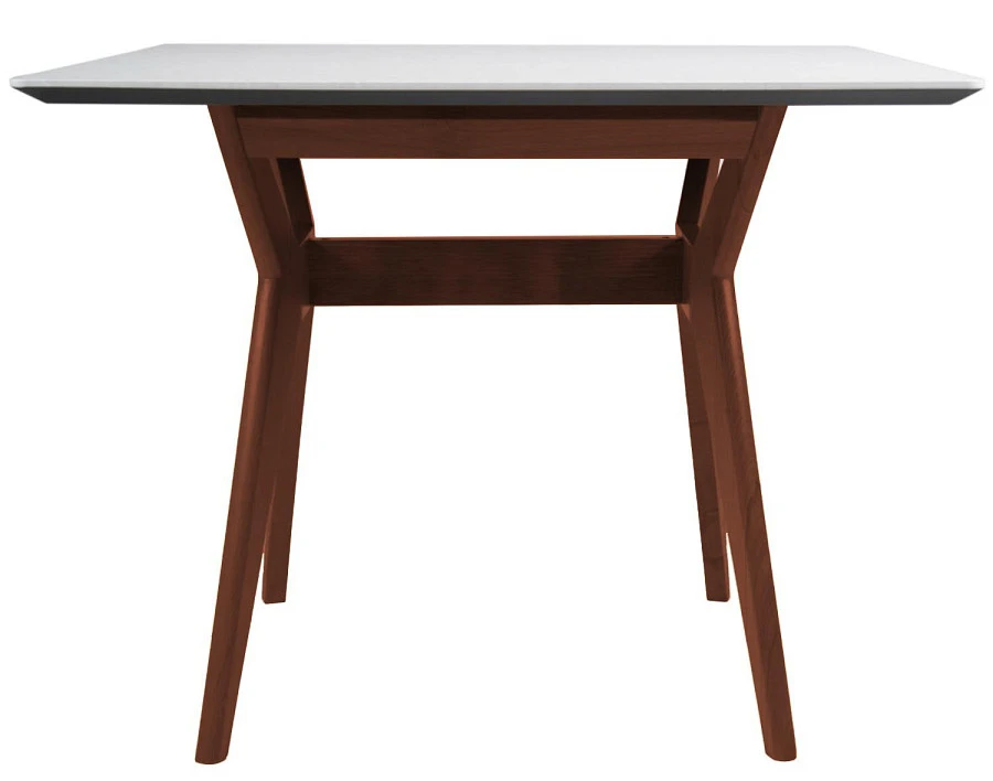 Стол Нарвик 860*860 мрамор Бианко /темный орех - фото 3