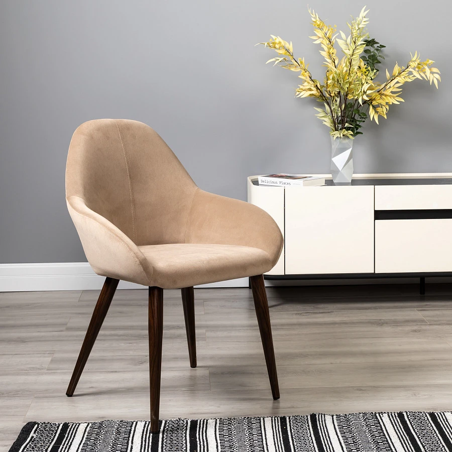 Кресло Kent Diag beige/т.орех - фото 9