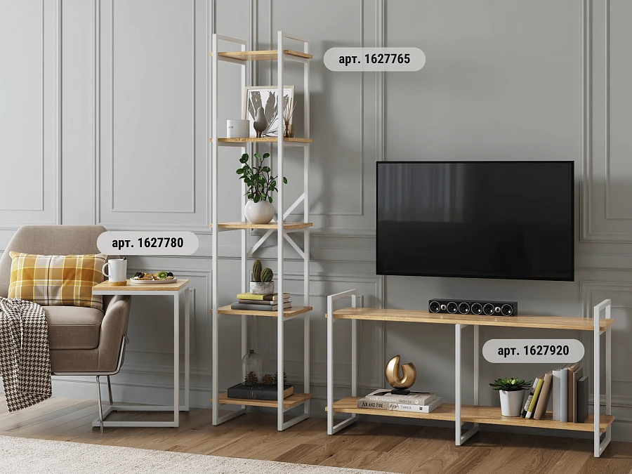 ТВ-тумба Мальборк 2 Дуб Сонома белое основ. - фото 7