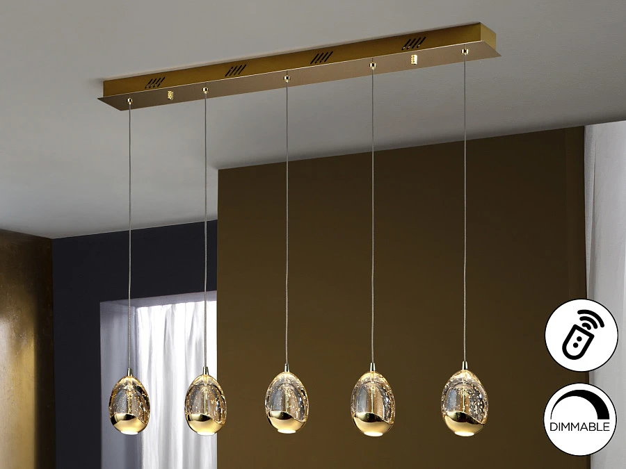 Подвесной светильник Rocio 5L золотой DIMMABLE - фото 4
