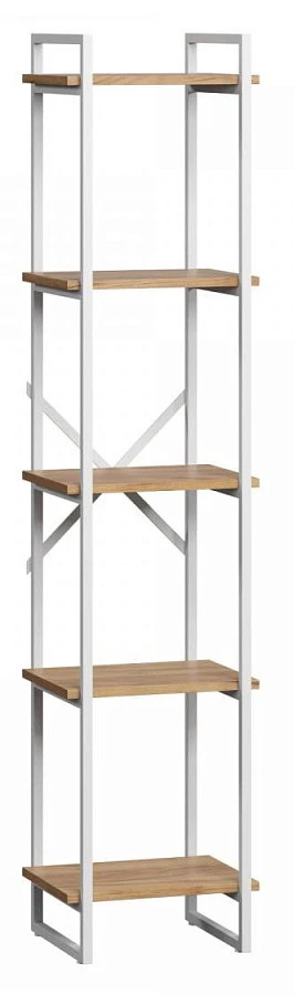 Стеллаж Мальборк 40 Дуб с белым основанием лофт