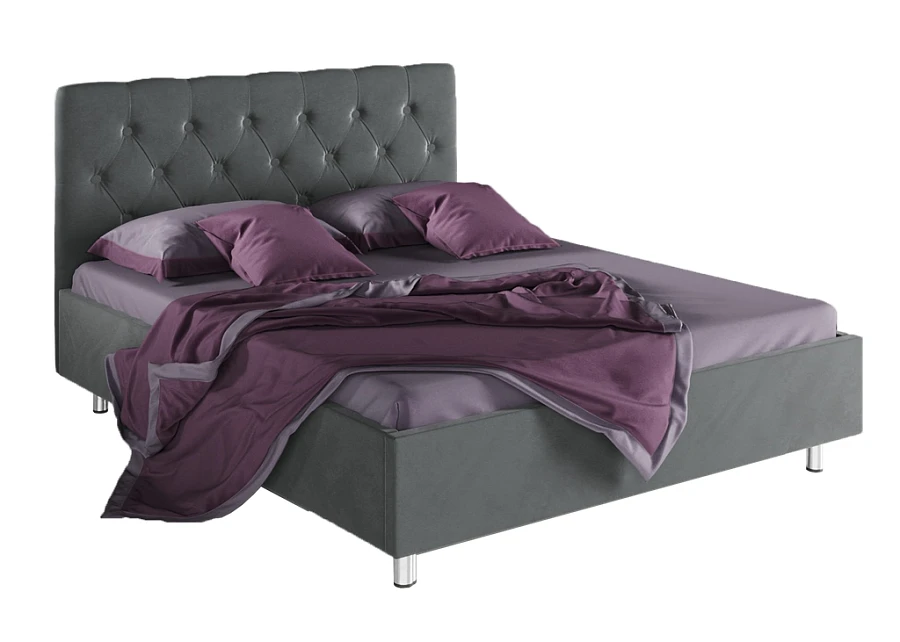 Кровать Фрейлина 140х200 графитового цвета