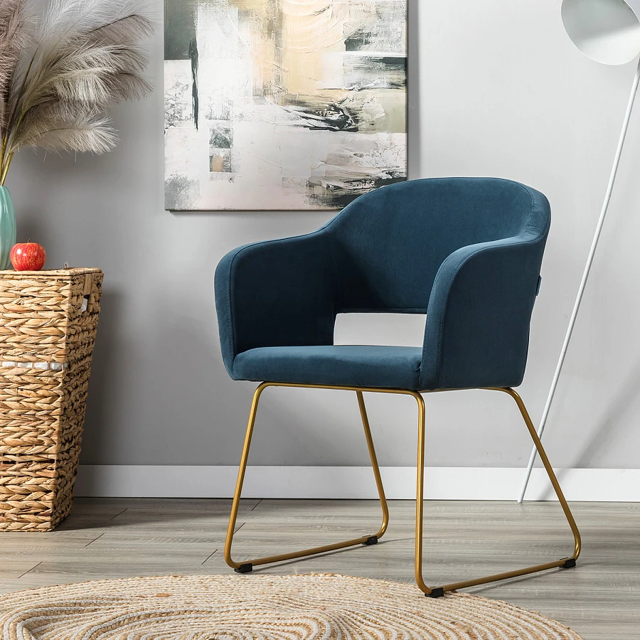 Стул Oscar Diag blue/Линк золото - фото 8