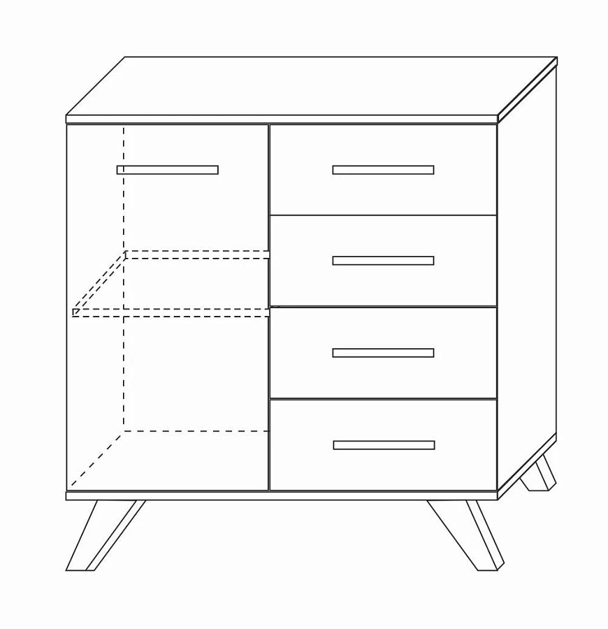 Кураж Комод 900 Вега Скандинавия - фото 3