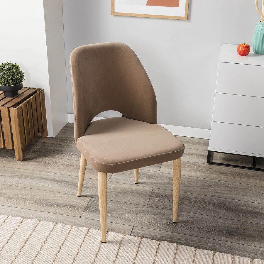 Стул Ledger Diag beige/нат.дуб - фото 8