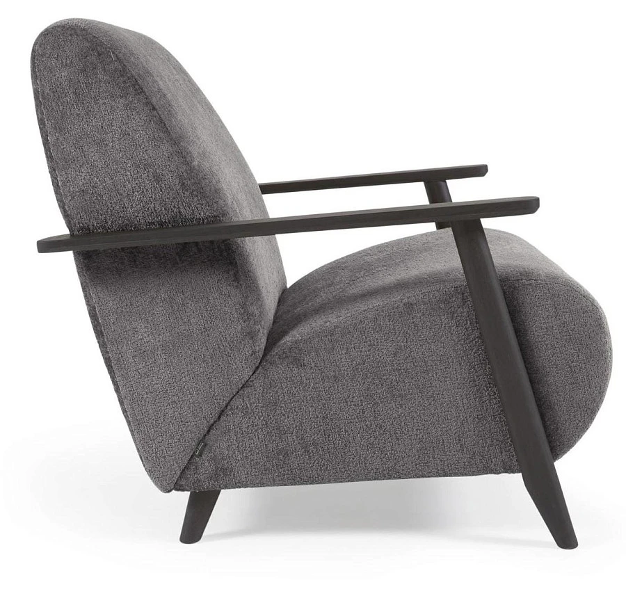 Кресло Marthan из серой синели /венге - фото 4