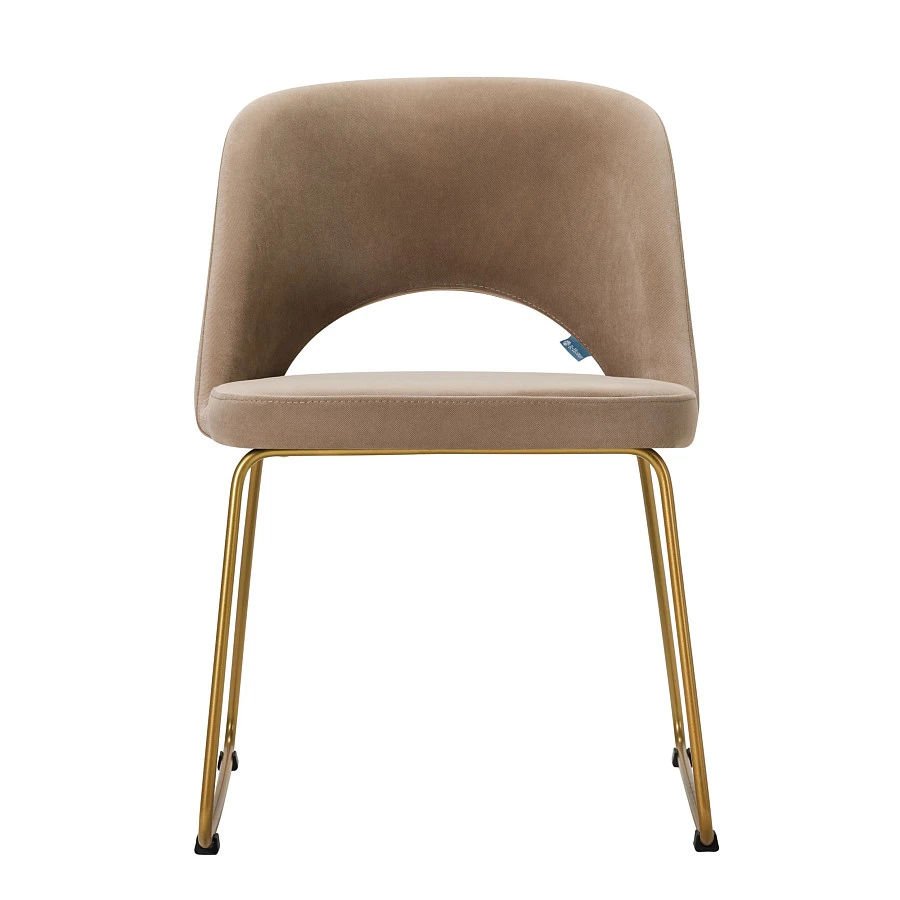 Кресло Lars Diag beige/Линк золото - фото 2