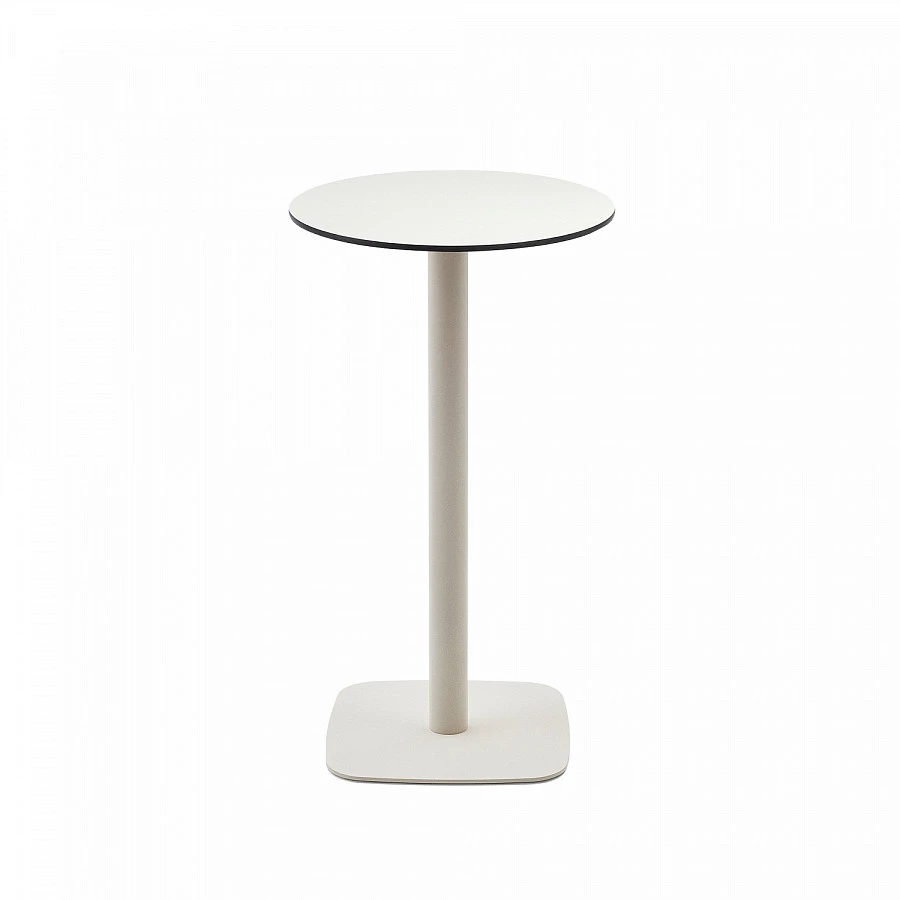 Dina садовый стол бел/металлй Ø60x96см