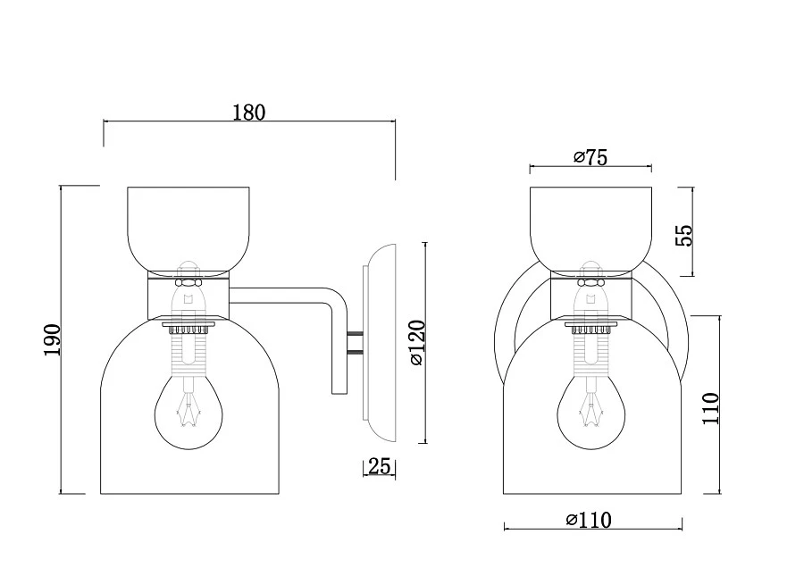 Настенный светильник (бра) Freya FR5094WL-01G - фото 3