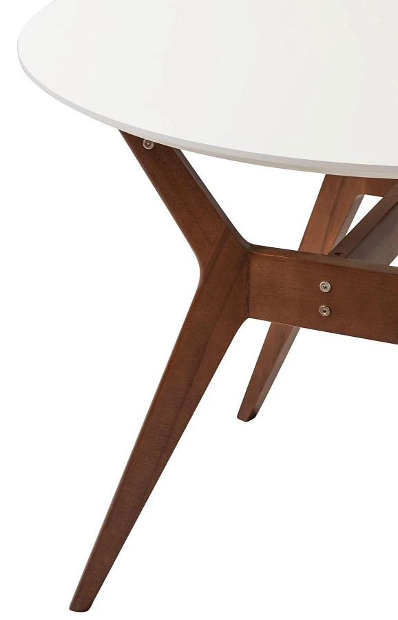 Стол Нарвик д.860 Белый Темный орех - фото 6