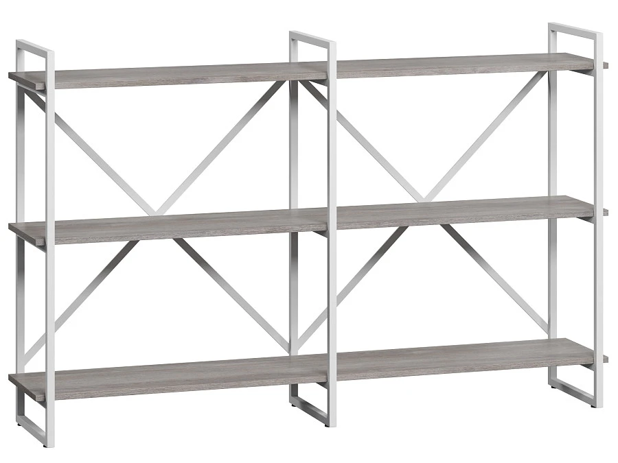 Стеллаж Мальборк Рант 160 Смоук белое основан.