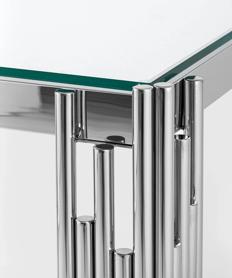 Журнальный столик 55*55 ГЭТСБИ серебро - фото 4