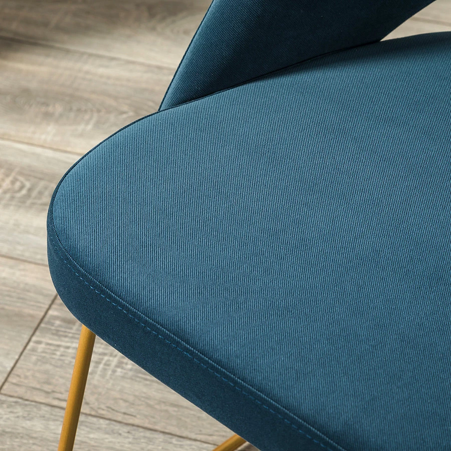 Кресло Lars Diag blue/Линк золото - фото 10