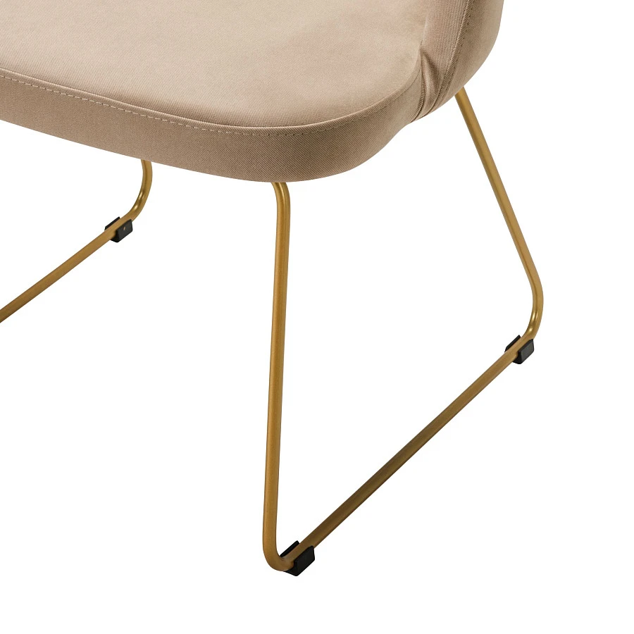 Кресло Lars Diag beige/Линк золото - фото 5