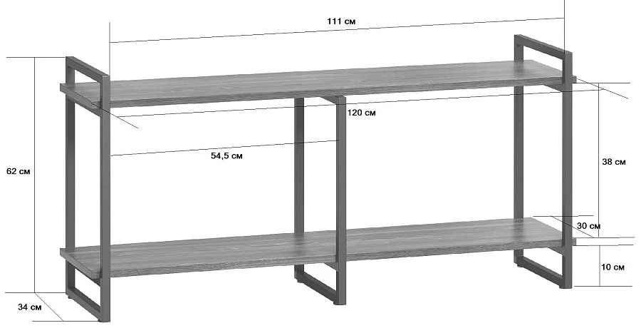 ТВ-тумба Бервин 2 натуральный лофт - фото 4