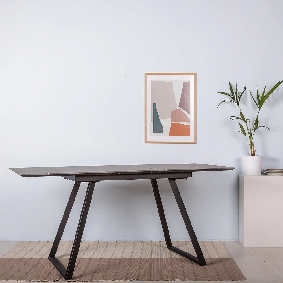 Стол Пеле раздвиж. 140-180 Мрамор графит - фото 10