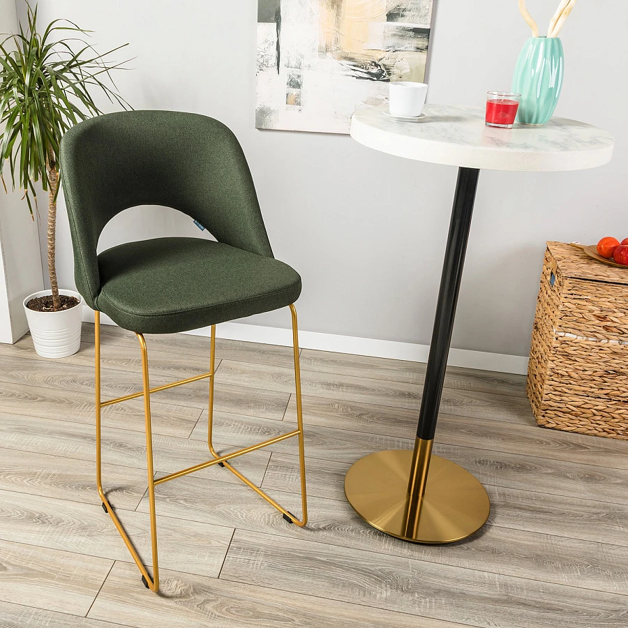 Кресло Бар. Lars тёмно-зеленый/Линк золото - фото 8