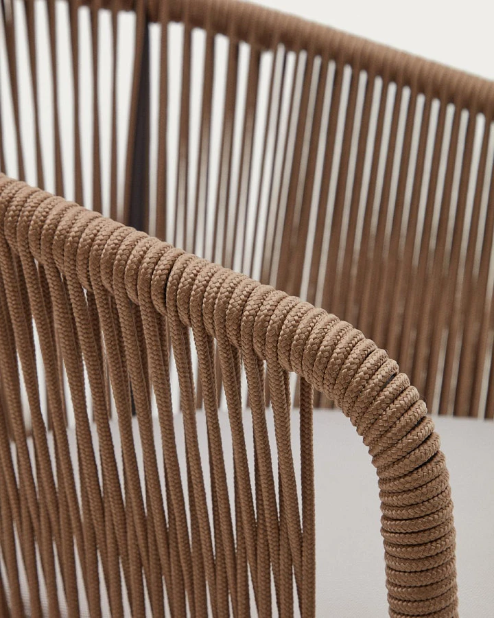 Веревочный стул Yanet бежевого цвета - фото 9