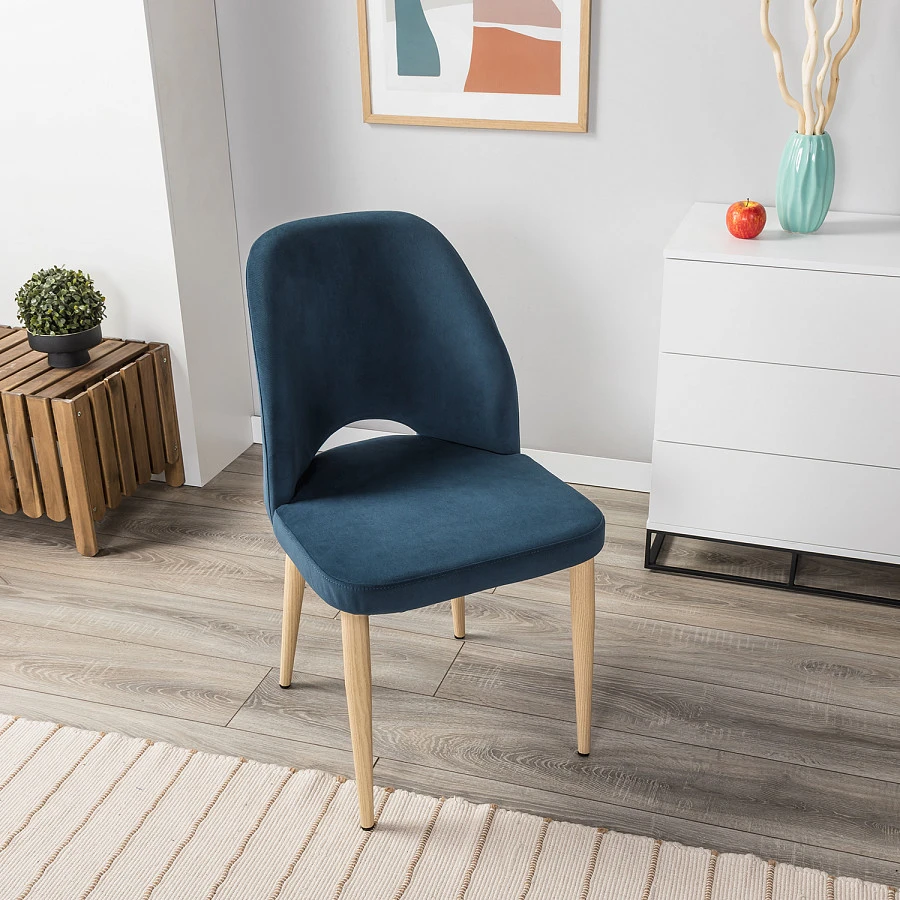 Стул Ledger Diag blue/нат.дуб - фото 8