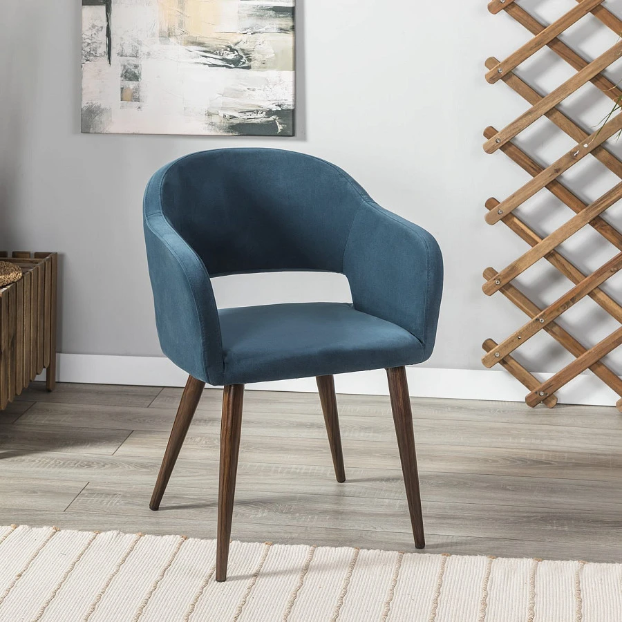 Стул Oscar Diag blue/т.орех - фото 8