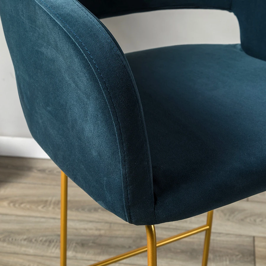 Кресло Бар. Oscar Diag blue/Линк золото - фото 10