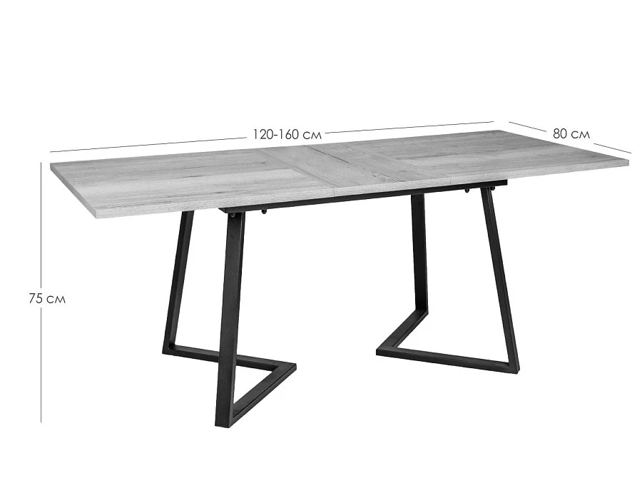 Стол Роналдо раздвиж. 120-160 Галифакс Натур - фото 2