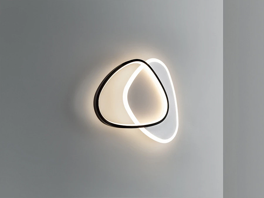 Потолочный/настенный светильник Romo черно-белый - фото 18