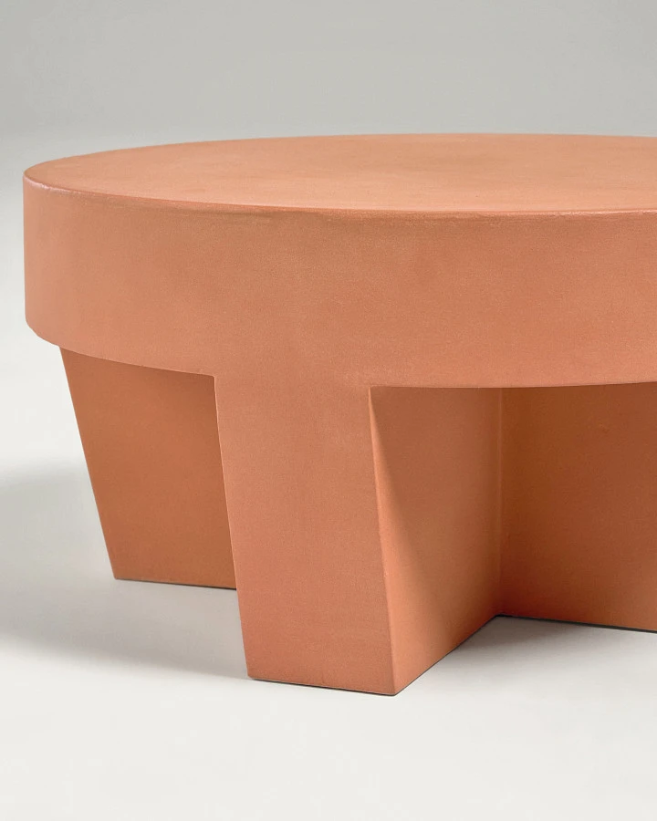 Кофейный столик Vilena из терракоты Ø 60 см - фото 5
