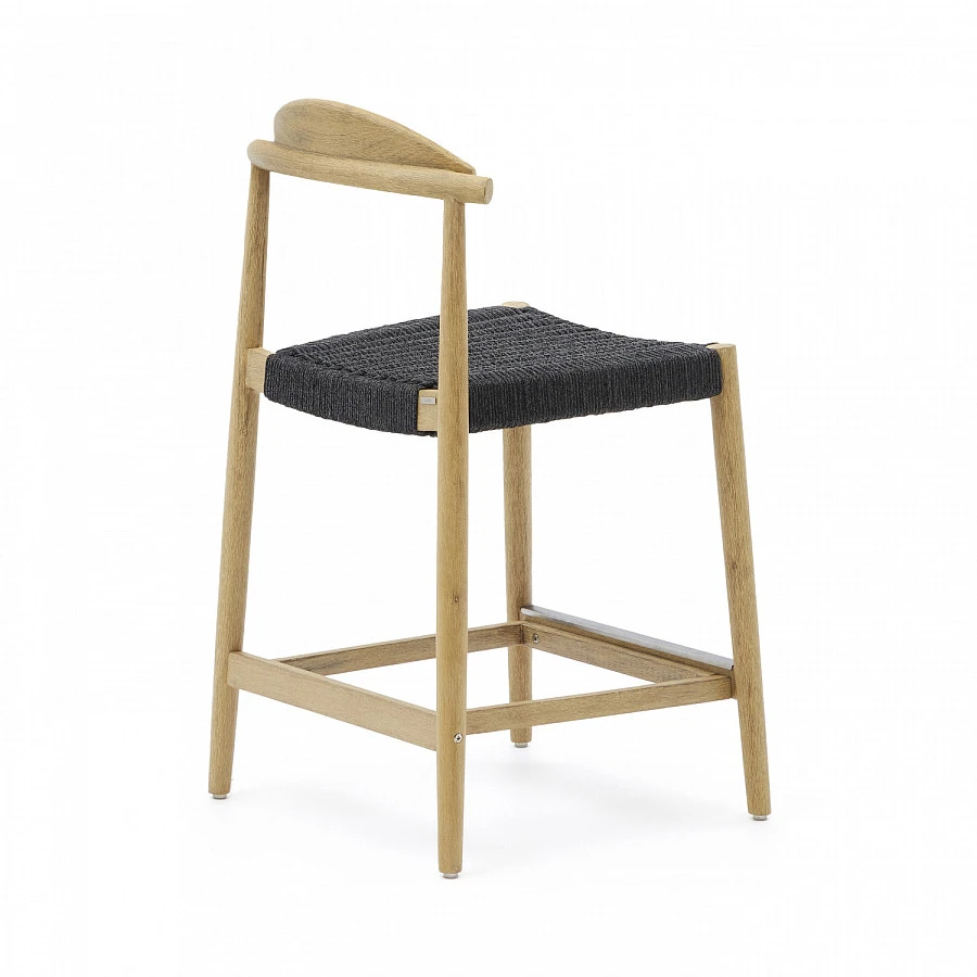 Nina Стул ПБ массив акации нат/чер. веревкой - фото 4