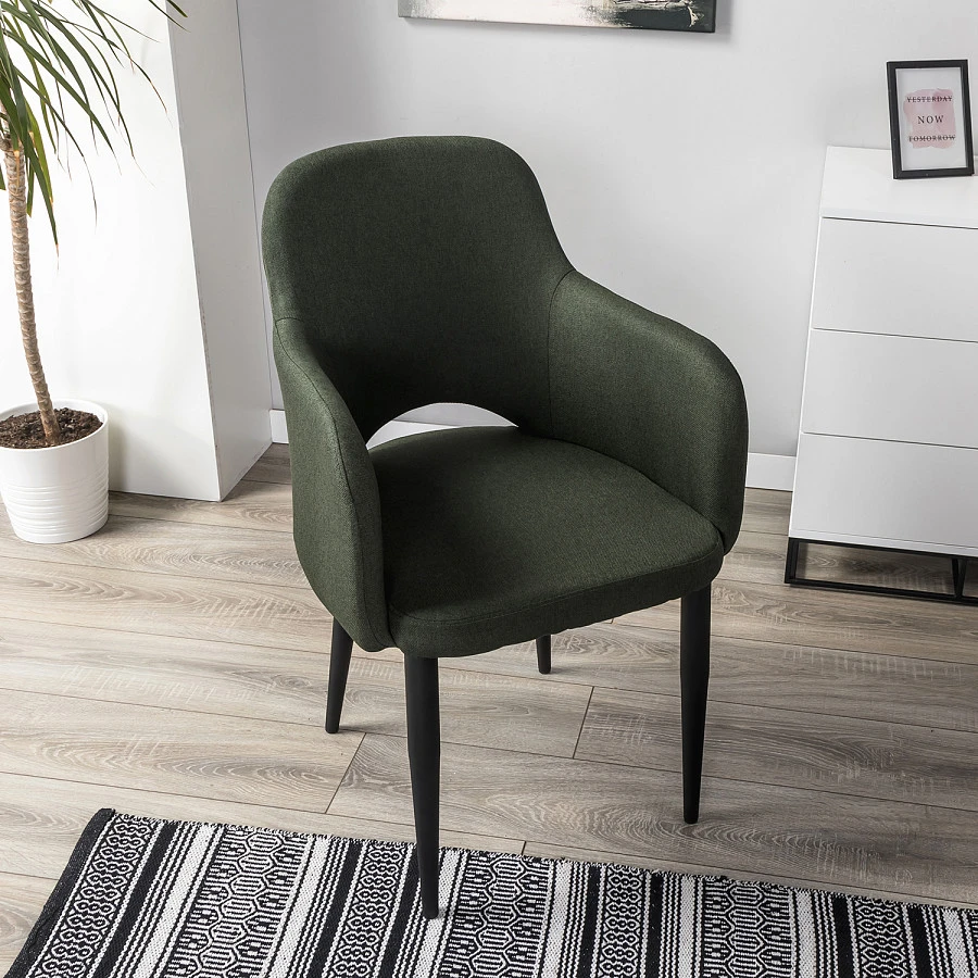 Кресло Ledger темно-зеленый/черный - фото 9