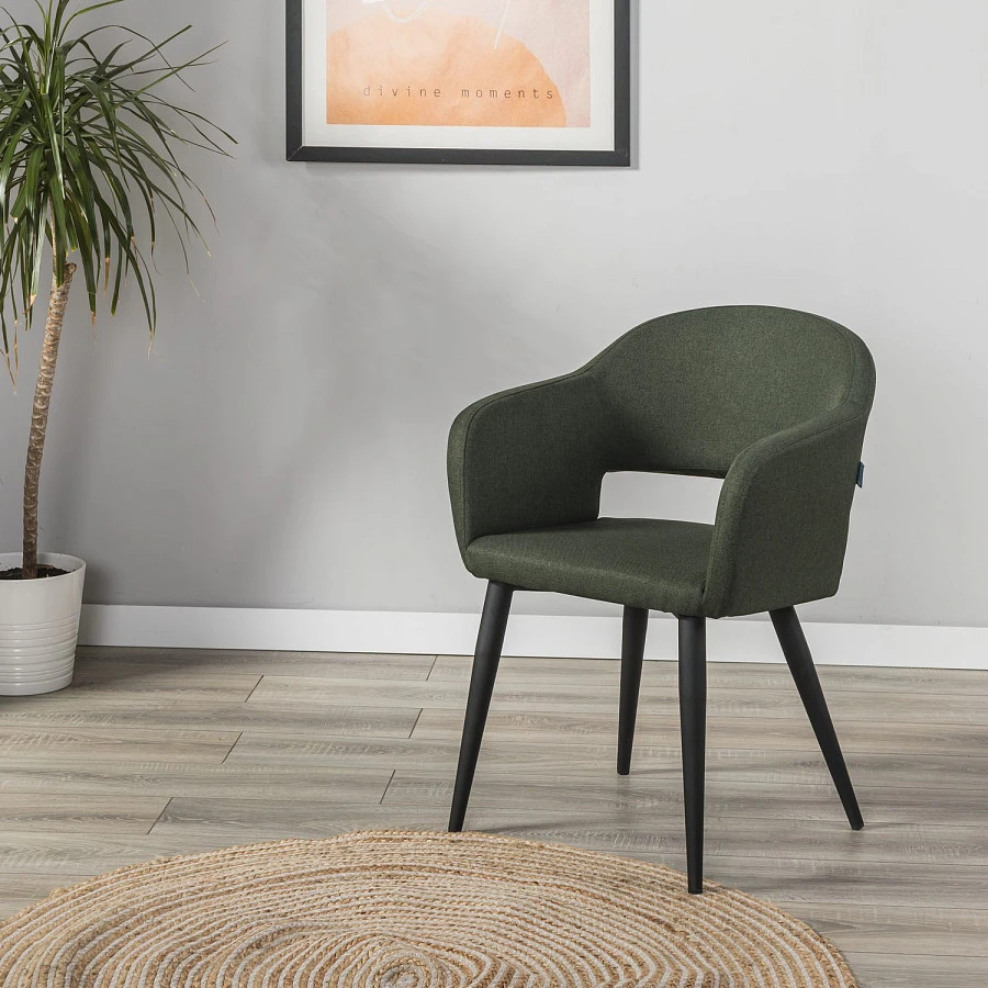 Стул Oscar тёмно-зеленый/черный - фото 10