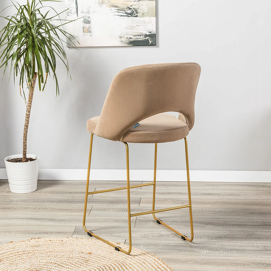 Кресло полубар Lars Diag beige/Линк золото - фото 10