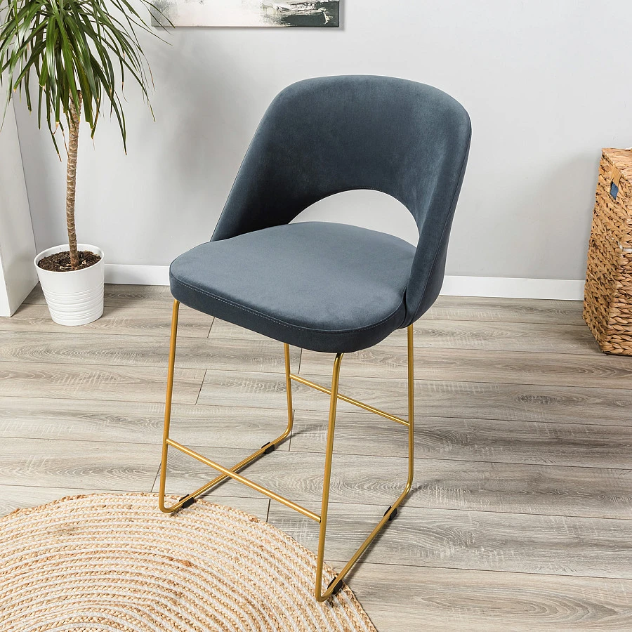 Кресло полубар Lars Diag grey/Линк золото - фото 10