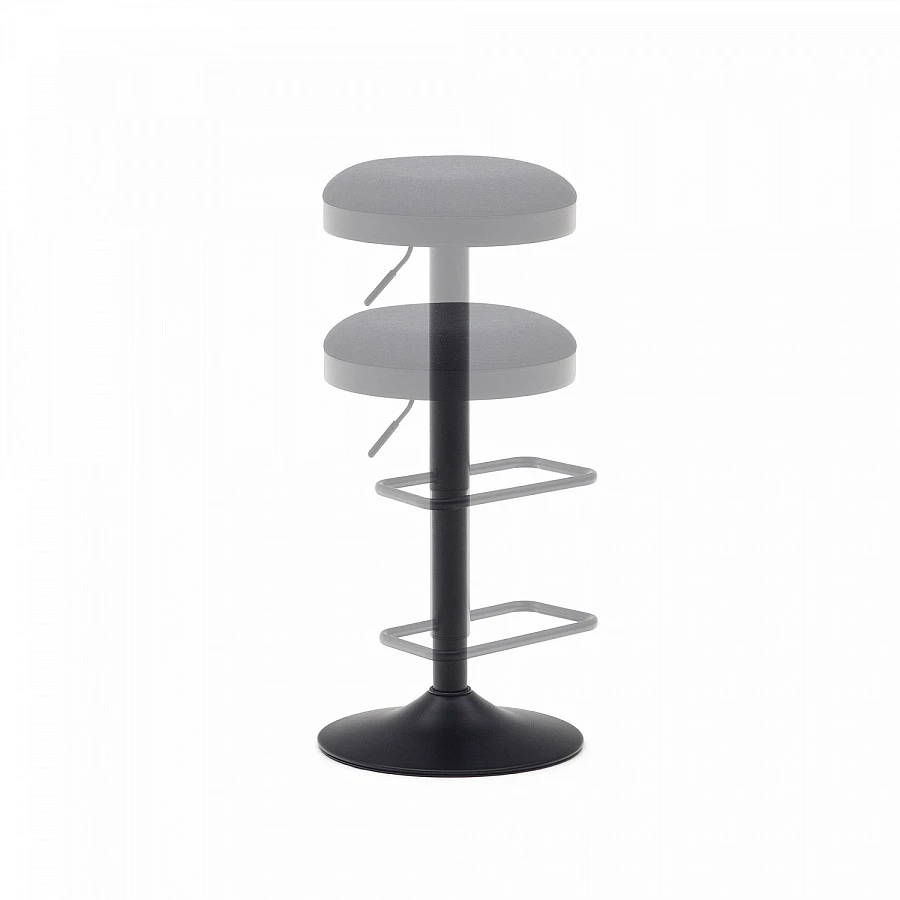 Табурет Zaib из черн. синели/матовой стали - фото 4