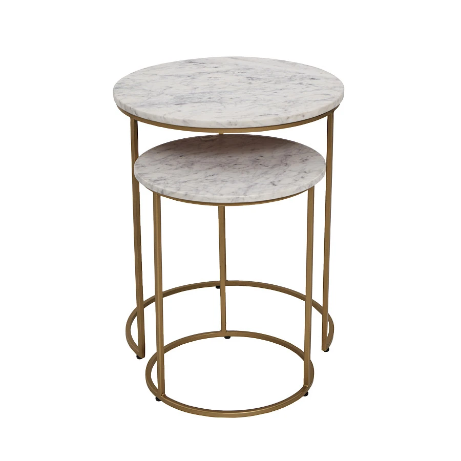 Столики из мрамора, набор БРУНИ Вайт - фото 4