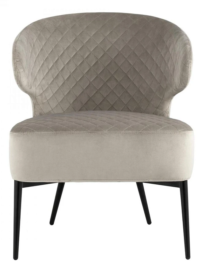 Кресло лаунж Royal велюр светло-серый - фото 3