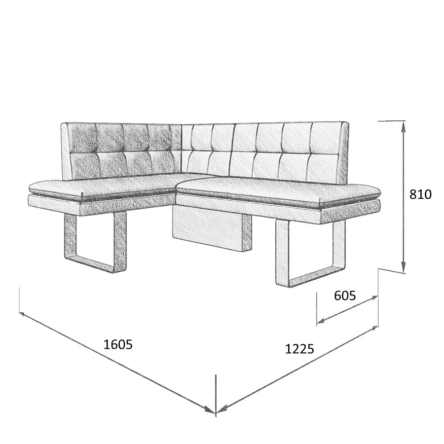 Диван кухонный Magiс 120-158 LUNO beige - фото 4