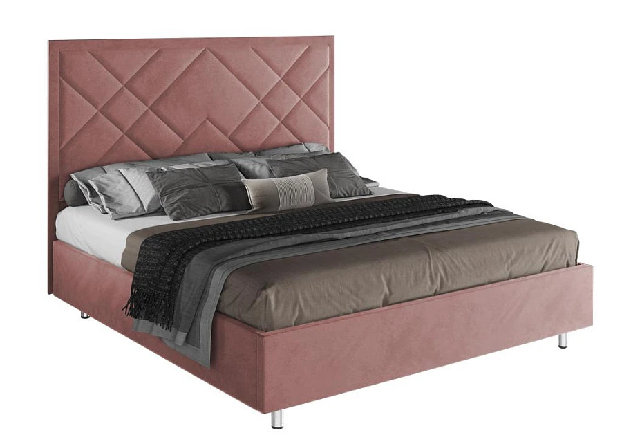 Кровать Палермо 200х200 пыльно-розового цвета